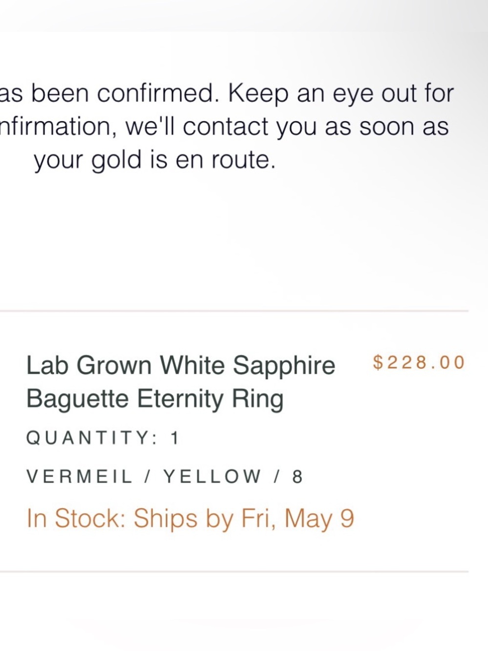 Aurate Lab Grown White Sapphire Baguette Eternity Ring - Picture 9 of 10